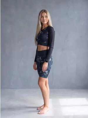 Dámske legíny nad kolená premium ALTISPORT VOJ/ALW110LEG02 ČIERNA