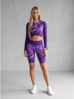 Dámske legíny nad kolená premium ALTISPORT VOJ/ALW110LEG02 FIALOVÁ