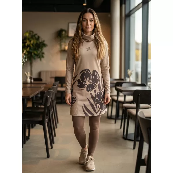  Dámska prémiová predĺžená mikina ALTISPORT VOJ/ALW0107MI06 HNEDÁ 