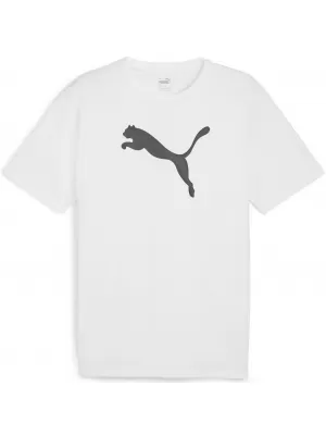 Pánske tričko PUMA TEAMRISE LOGO JERSEY COTTON 658705_04 PUMA BIELA/PUMA ČIERNA