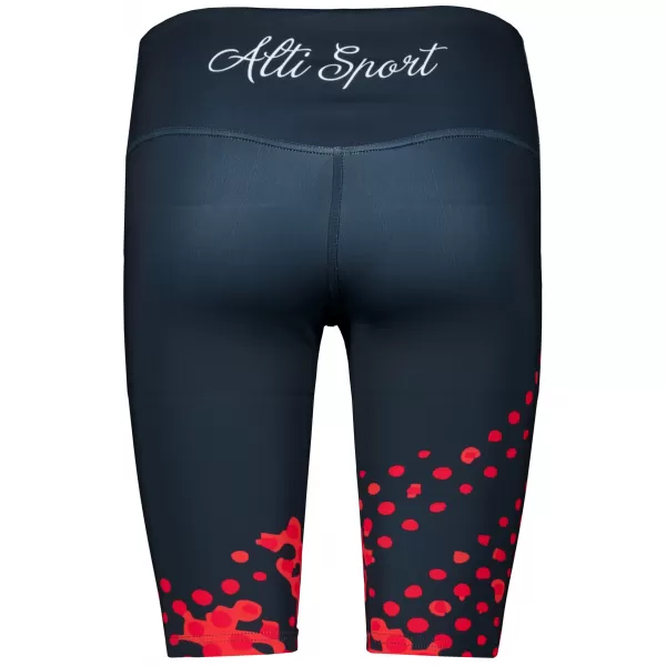  Dámske legíny nad kolená premium ALTISPORT VOJ/ALW109LEG02 ČERVENO-ČIERNE 