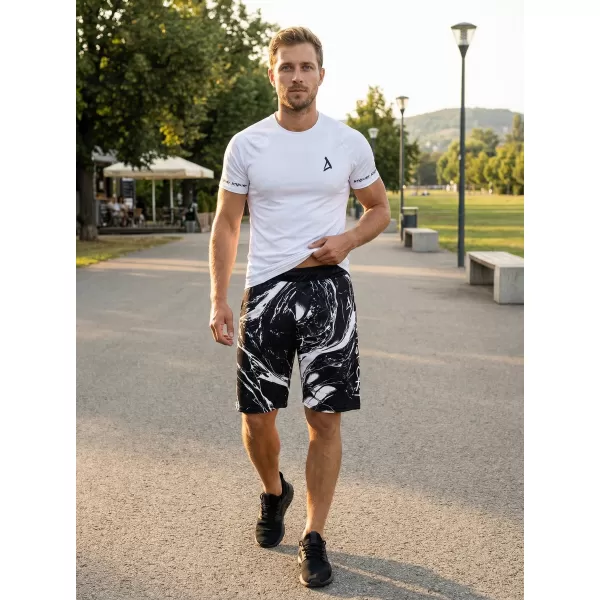  Prémiové pánske funkčné šortky ALTISPORT VOJ/ALM071KRA01 ČIERNOBIELY 
