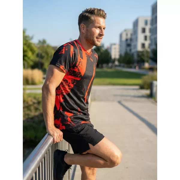  Prémiové pánske funkčné tričko ALTISPORT VOJ/ALM079TR01 ČIERNA A ČERVENÁ 