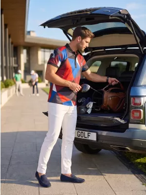 Pánske funkčné tričko s prémiovým golierom ALTISPORT VOJ/ALM007TR05 NÁMORNÍCKA MODRÁ/ČERVENÁ