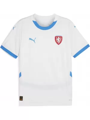 Futbalový dres PUMA FACR AWAY JERSEY REPLICA 774128_02 PUMA WHITE/IGNITE MODRÁ
