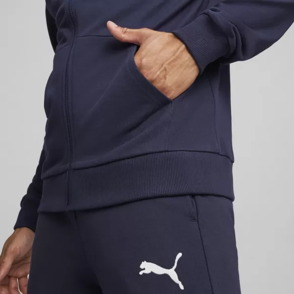  Pánska mikina PUMA TEAMGOAL CASUALS HOODED JACK 658595_06 PUMA NAVY/PUMA WHITE 