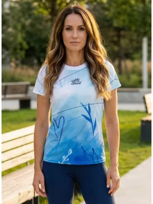 Dámske prémiové funkčné tričko ALTISPORT VOJ/ALW083TR01 BIELA MODRÁ