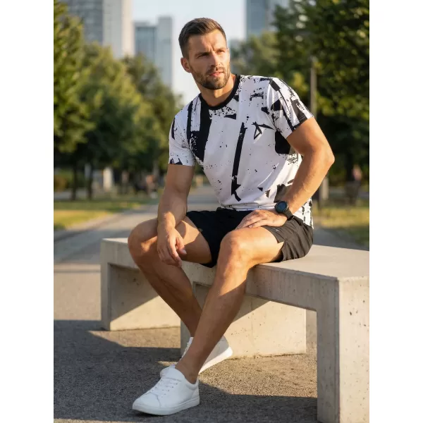  Prémiové pánske funkčné tričko ALTISPORT VOJ/ALM079TR01 ČIERNOBIELY 