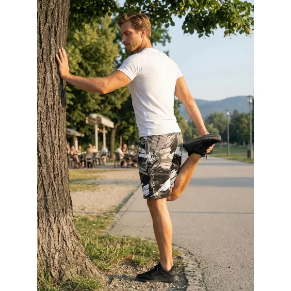 Prémiové pánske funkčné šortky ALTISPORT VOJ/ALM014KRA01 ČIERNA ŠEDÁ 
