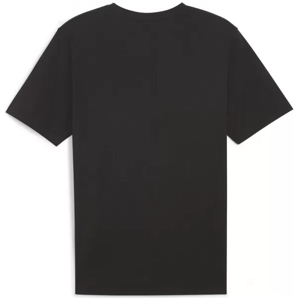  Pánske tričko PUMA TEAMRISE LOGO JERSEY COTTON 658705_03 PUMA ČIERNA/PUMA BIELA 