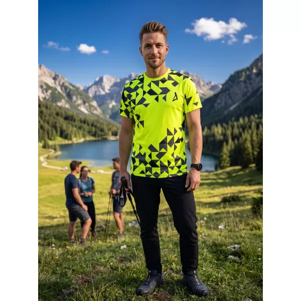  Prémiové pánske funkčné tričko ALTISPORT VOJ/ALM108TR01 NEÓNOVÁ ŽLTÁ 