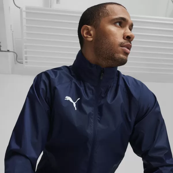  Pánska bunda PUMA TEAMGOAL ALL WEATHER JACKET 659038_06 PUMA NAVY/PUMA WHITE 