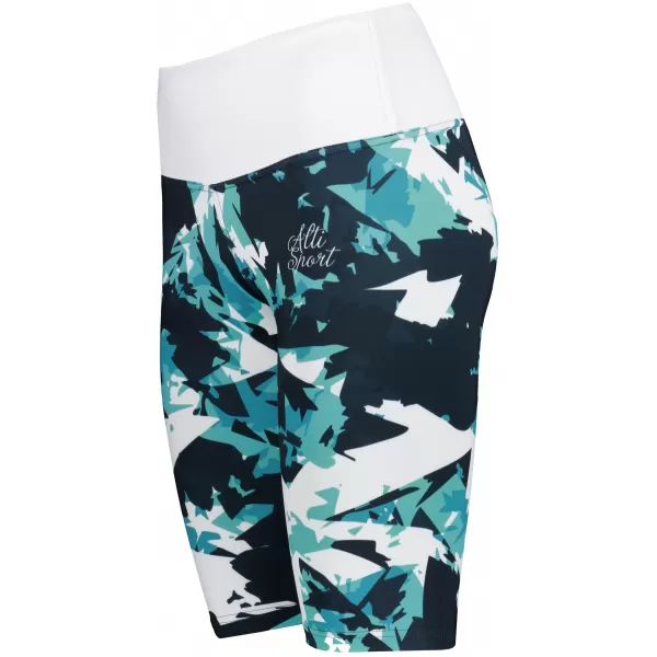  Dámske legíny nad kolená premium ALTISPORT VOJ/ALW110LEG02 MODRÁ A BIELA 