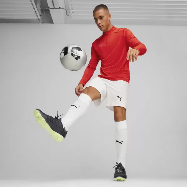  Pánske tričko PUMA TEAMFINAL TRAINING 1/4 ZIP T 658551_01 PUMA RED/PUMA STRIEBRO 