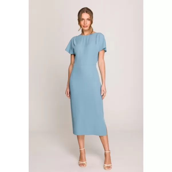  Šaty STYLOVE S398 NEBESKY MODRÁ 