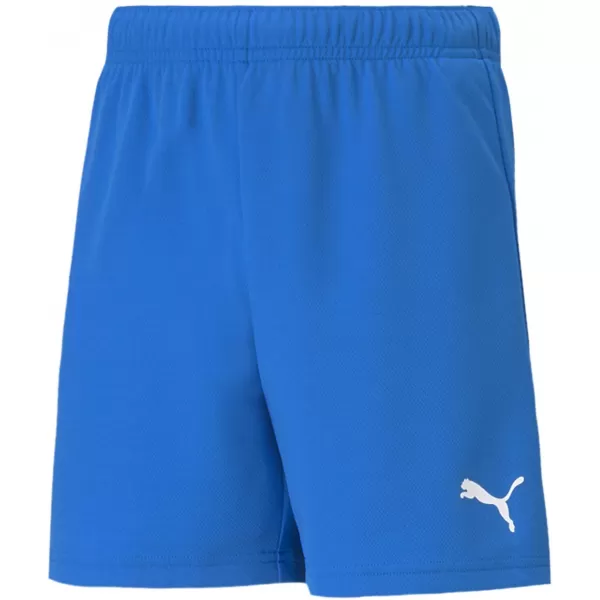  Kraťasy PUMA TEAMRISE SHORT JR 704943_02 ELEKTRICKÁ MODRÁ LIMONÁDA/BIELA 