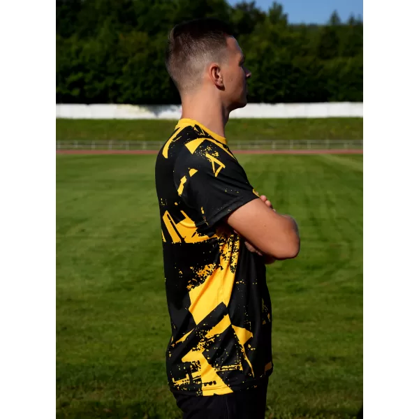 Prémiové pánske funkčné tričko ALTISPORT VOJ/ALM079TR01 ČIERNA A ŽLTÁ 
