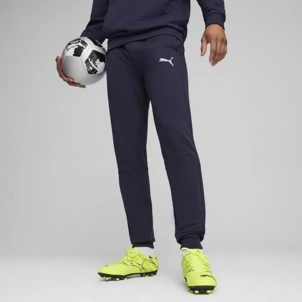  Nohavice PUMA TEAMGOAL CASUALS PANTS 658598_06 PUMA NAVY/PUMA WHITE 