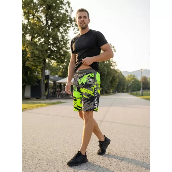  Prémiové pánske funkčné šortky ALTISPORT VOJ/ALM014KRA01 ČIERNA A ZELENÁ 