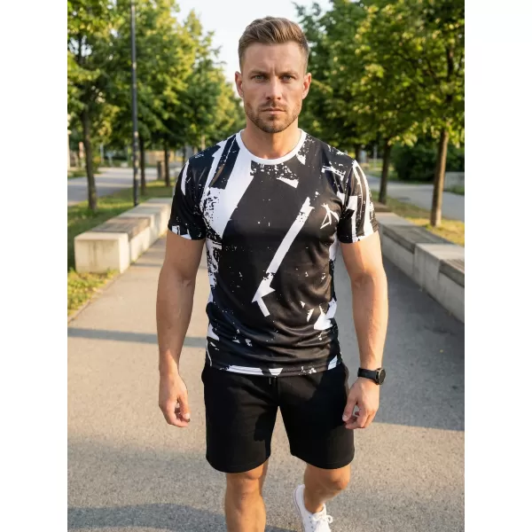  Prémiové pánske funkčné tričko ALTISPORT VOJ/ALM079TR01 ČIERNOBIELY 