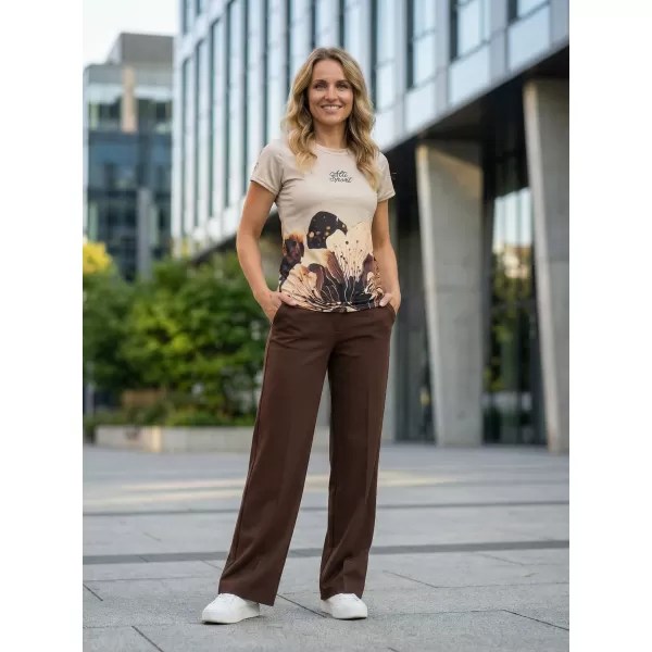  Dámske prémiové funkčné tričko ALTISPORT VOJ/ALW090TR01 HNEDÁ 