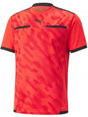 Futbalový dres PUMA TEAMLIGA REFEREE JERSEY 705452_19 RED BLAST/ ČERVENÝ VÝBUCH/PUMA ČIERNA