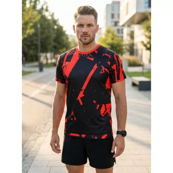  Prémiové pánske funkčné tričko ALTISPORT VOJ/ALM079TR01 ČIERNA A ČERVENÁ 