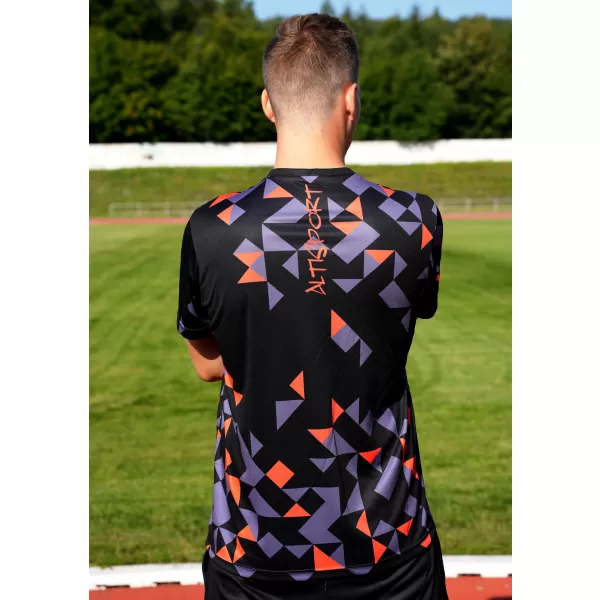  Prémiové pánske funkčné tričko ALTISPORT VOJ/ALM108TR01 ČIERNO-ORANŽOVÁ 
