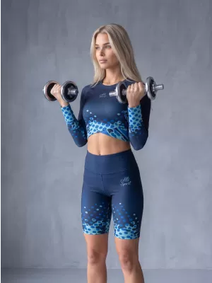Dámske legíny nad kolená premium ALTISPORT VOJ/ALW109LEG02 KRÁĽOVSKÁ MODRÁ