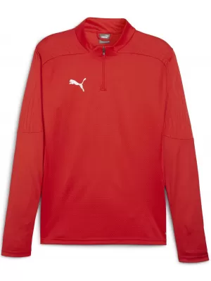 Pánske tričko PUMA TEAMFINAL TRAINING 1/4 ZIP T 658551_01 PUMA RED/PUMA STRIEBRO