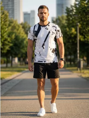 Prémiové pánske funkčné tričko ALTISPORT VOJ/ALM079TR01 ČIERNOBIELY