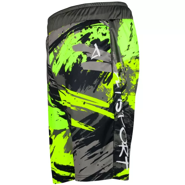  Prémiové pánske funkčné šortky ALTISPORT VOJ/ALM014KRA01 ČIERNA A ZELENÁ 