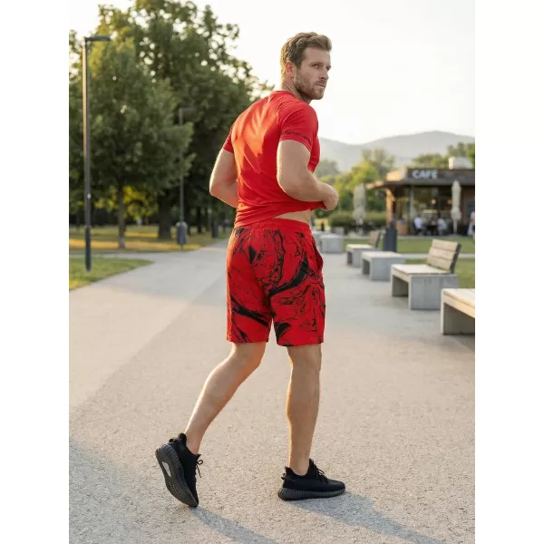  Prémiové pánske funkčné šortky ALTISPORT VOJ/ALM071KRA01 ČERVENÁ 