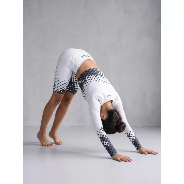  Dámske legíny nad kolená premium ALTISPORT VOJ/ALW109LEG02 ČIERNOBIELY 