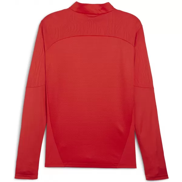  Pánske tričko PUMA TEAMFINAL TRAINING 1/4 ZIP T 658551_01 PUMA RED/PUMA STRIEBRO 