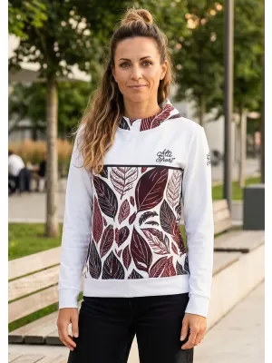 Dámska prémiová funkčná mikina ALTISPORT VOJ/ALW061MI01 BIELA/BORDOVÁ