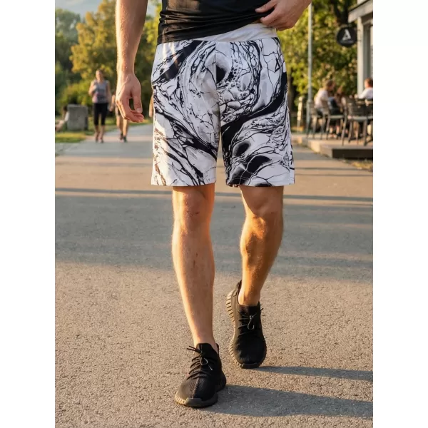  Prémiové pánske funkčné šortky ALTISPORT VOJ/ALM071KRA01 ČIERNOBIELY 