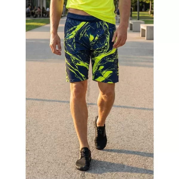  Prémiové pánske funkčné šortky ALTISPORT VOJ/ALM071KRA01 NÁMORNÍCKA/ŽLTÁ 