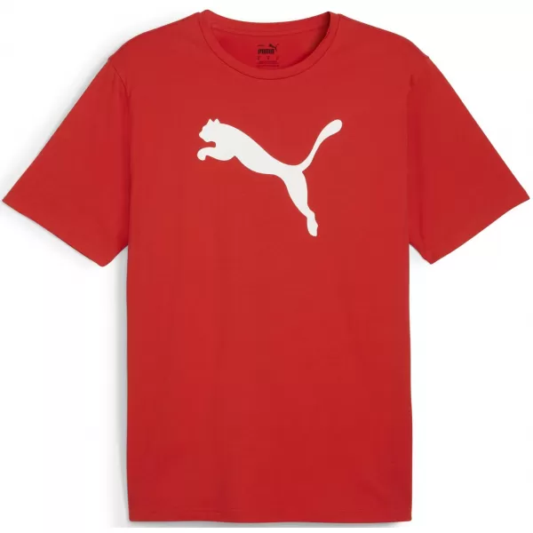  Pánske tričko PUMA TEAMRISE LOGO JERSEY COTTON 658705_01 PUMA RED/PUMA WHITE 