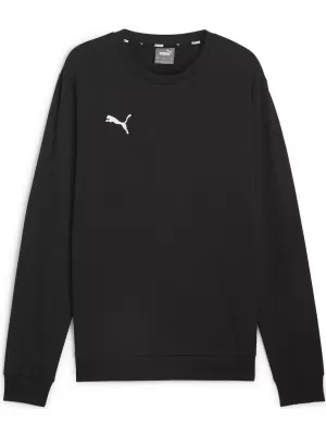Pánska mikina PUMA TEAMGOAL CASUALS CREW NECK S 658592_03 PUMA ČIERNA/PUMA BIELA