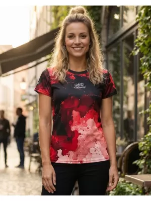 Dámske prémiové funkčné tričko ALTISPORT VOJ/ALW089TR01 ČERVENÁ