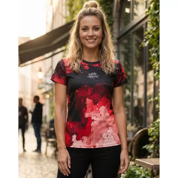  Dámske prémiové funkčné tričko ALTISPORT VOJ/ALW089TR01 ČERVENÁ 