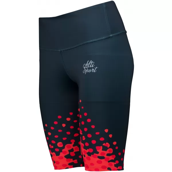  Dámske legíny nad kolená premium ALTISPORT VOJ/ALW109LEG02 ČERVENO-ČIERNE 