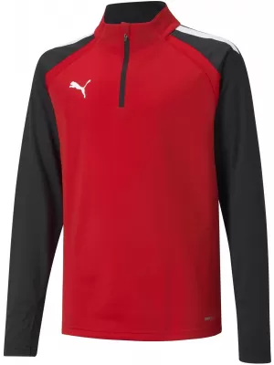 Mikina PUMA TEAMLIGA 1/4 ZIP TOP JR 657237_01 PUMA RED/PUMA BLACK