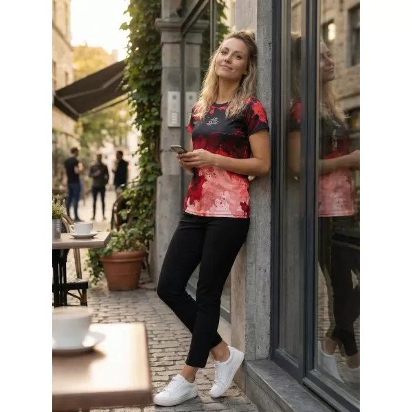  Dámske prémiové funkčné tričko ALTISPORT VOJ/ALW089TR01 ČERVENÁ 