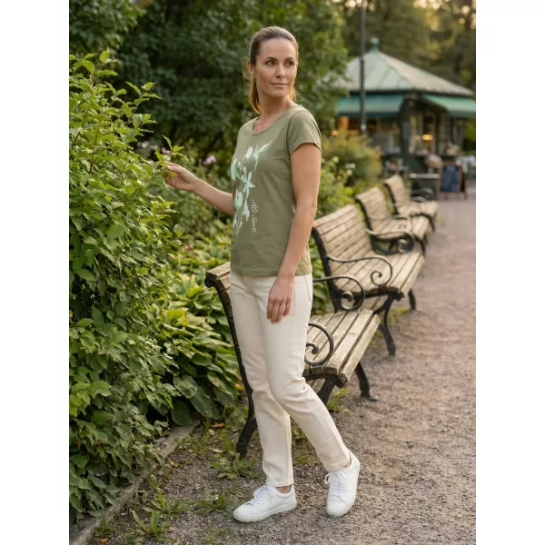  Dámske tričko ALTISPORT ALW191122 KAKI 