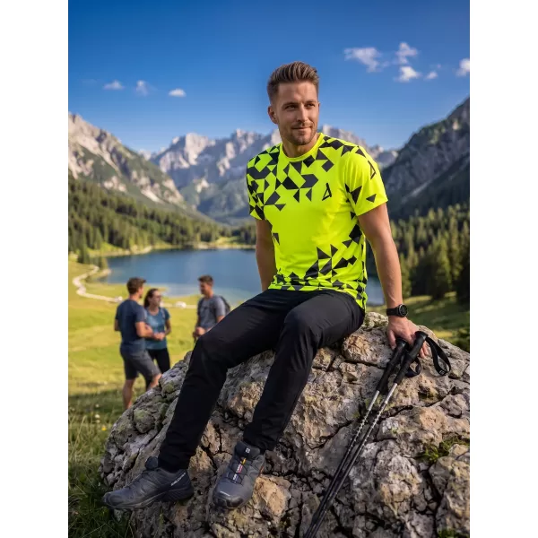  Prémiové pánske funkčné tričko ALTISPORT VOJ/ALM108TR01 NEÓNOVÁ ŽLTÁ 