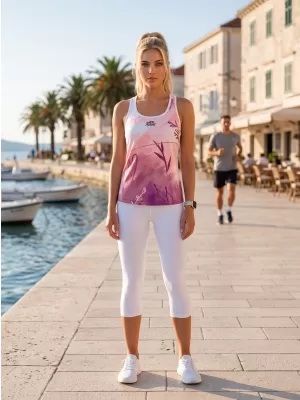 Dámske prémiové funkčné tielko ALTISPORT VOJ/ALW083TIL01 BIELA RUŽOVÁ