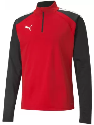 Pánska mikina PUMA TEAMLIGA 1/4 ZIP TOP 657236_01 PUMA RED/PUMA BLACK