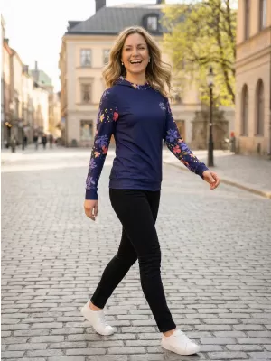 Dámska prémiová funkčná mikina ALTISPORT VOJ/ALW063MI01 TMAVO FIALOVÁ